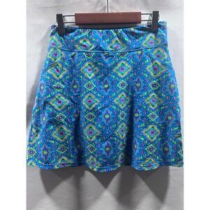 Southwind Apparel Womens Blue Pink Medallion Paisley Athletic Golf Tennis Skort